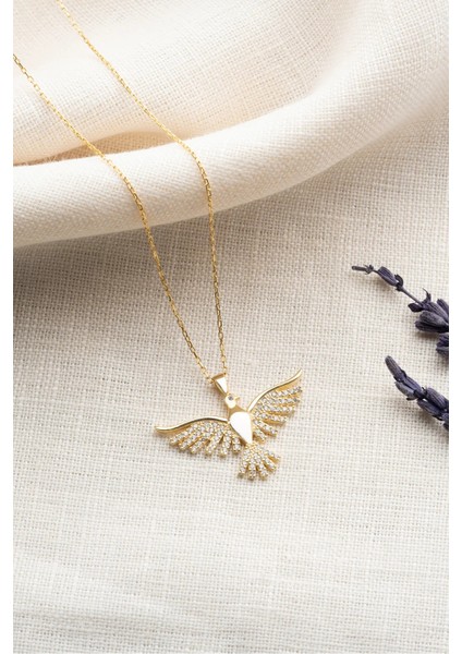 14K Altın Rengi Paslanmaz Çelik Anka Kuşu Kolye, Şık ve Dayanıklı Takı indirimleri