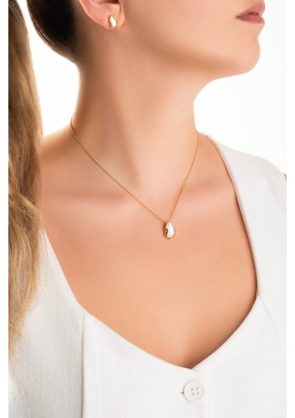 Parlak Sarı Altın Kaplama Gümüş Kolye, 42 Cm, Şık ve Zarif Tasarım fırsatları