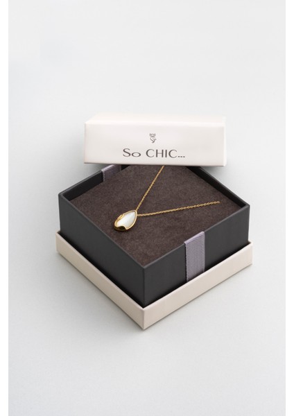 Parlak Sarı Altın Kaplama Gümüş Kolye, 42 Cm, Şık ve Zarif Tasarım indirimleri