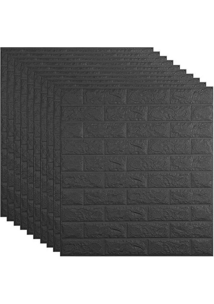 Siyah Kendinden Yapışkanlı Taş Duvar Paneli 70X77CM, 10 Adet