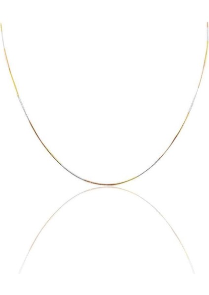 Gümüş Renk Italyan Yılan Zincir, Şık ve Zarif Takı Modeli, SGTL10206