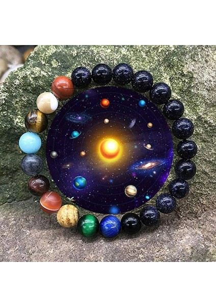 Doğal Taş Evren Bileklik, Yoga ve Çakra Uyumunu Destekleyen Şık Takı fiyatları