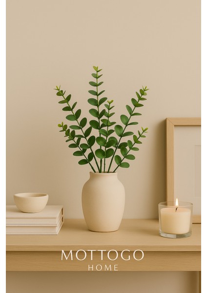 Yeşil Doğal Görünümde Okaliptus Yapay Dal, Dekoratif Bitki