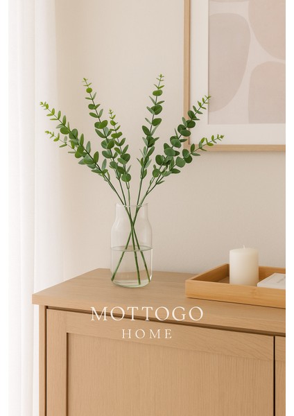 Yeşil Doğal Görünümde Okaliptus Yapay Dal, Dekoratif Bitki modelleri