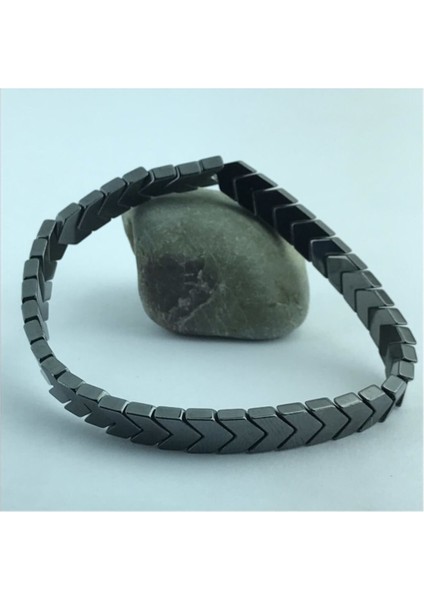 Siyah Hematit Taş Görünümlü Bileklik, Şık ve Trend Erkek Kadın Takı modelleri