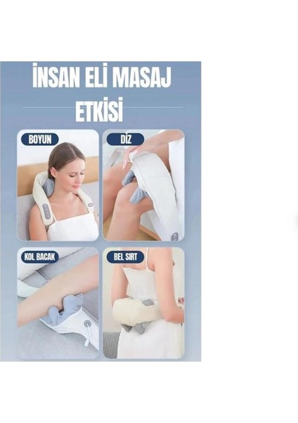 Şarjlı Isıtmalı Ovmalı Masaj Aleti, Rahatlatıcı ve Yoğurma Hissiyle Konfor Sağlar fiyatları