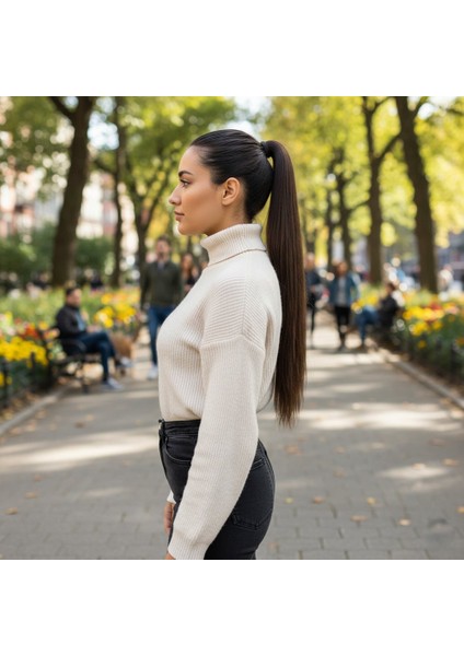 Fiber Sentetik Sihirli At Kuyruğu / Koyu Kumral