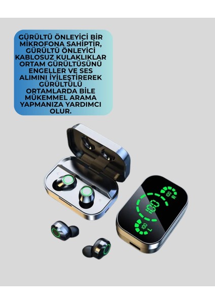 Gerçek Kablosuz Kulaklık – Bluetooth 5.0, Şarj Kutulu, Parmak Izi Kontrollü fiyatları