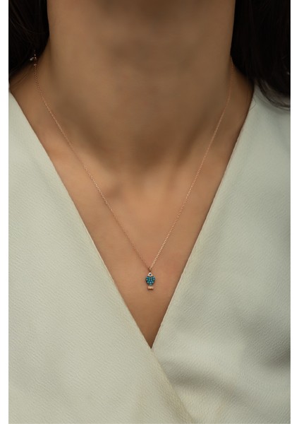 925 Ayar Gümüş Minik Turkuaz Taşlı Balık Kolye, Şık ve Zarif Tasarım fiyatları