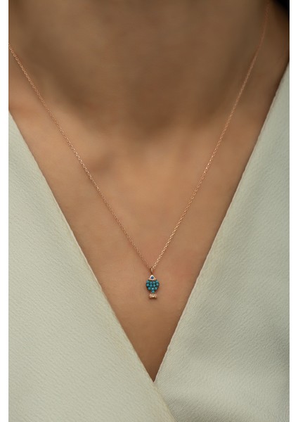 925 Ayar Gümüş Minik Turkuaz Taşlı Balık Kolye, Şık ve Zarif Tasarım modelleri