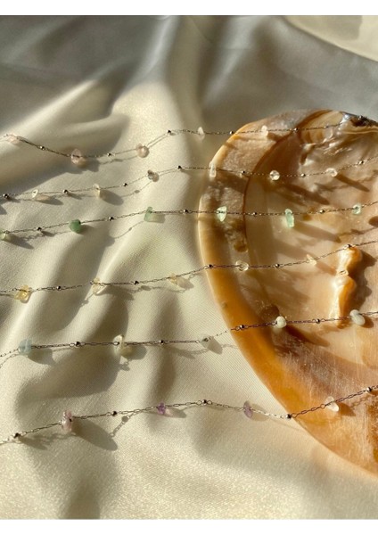 Mavi Akuamarin Doğal Taş Minimal Çelik Kolye, Şık ve Zarif Tasarım. modelleri