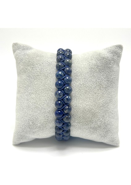 Lapis Lazuli Doğal Taş Makrome Bileklik, Ayarlanabilir, Şık ve Renkli Takı fırsatları