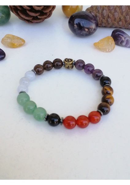 Doğal Taş Öğrenci Başarı Bilekliği, Oniks, Aventurin, Kuvars, Akuamerin, K. Gözü, Amatist fırsatları