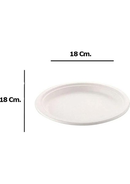 Beyaz Ekolojik Karton Parti Tabak 18 Cm, 50 Adet Paket fırsatları