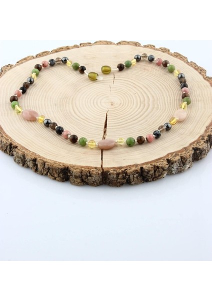 Renkli Taşlı Doğal Kolye, Koruyucu ve Şifalı Taşlar ile Tasarım