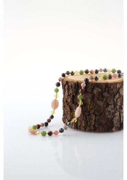 Renkli Taşlı Doğal Kolye, Koruyucu ve Şifalı Taşlar ile Tasarım fırsatları