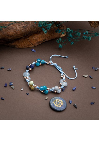 Renkli Doğal Taşlı Makrome Bileklik, Çakra Dengeleyici, Şık ve Enerji Dolu Takı fiyatları