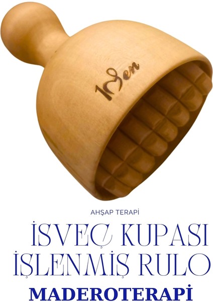 Ahşap Masaj Aleti, Rulo ve Kupalı, Sağlıklı ve Rahatlatıcı Kullanım