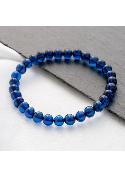 Mavi Damla Kehribar Bileklik, Esnek ve Hafif, Genç ve Yetişkinler Için Uygun