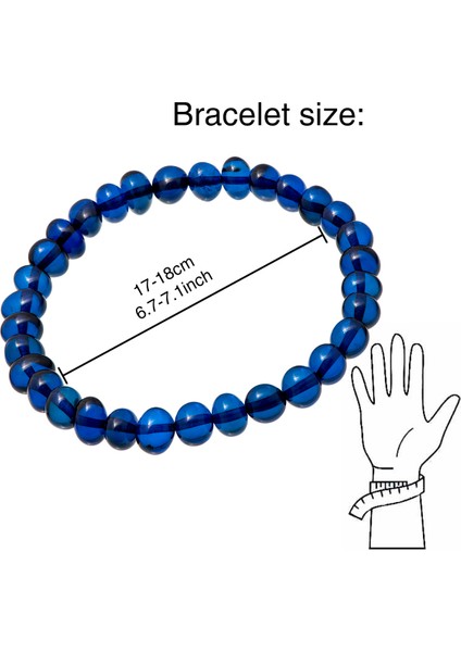 Mavi Damla Kehribar Bileklik, Esnek ve Hafif, Genç ve Yetişkinler Için Uygun modelleri