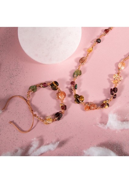 Renkli Taşlı Kolye ve Bileklik Seti, Şık ve Enerjik Takı Kombini modelleri