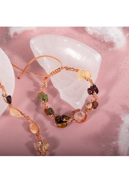 Renkli Taşlı Kolye ve Bileklik Seti, Şık ve Enerjik Takı Kombini