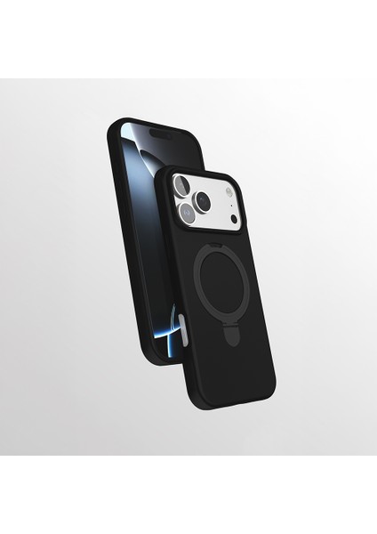 Apple iPhone 17 Pro Max Kılıf M-Safe Şarj Özellikli Standlı Zore Samara Kapak