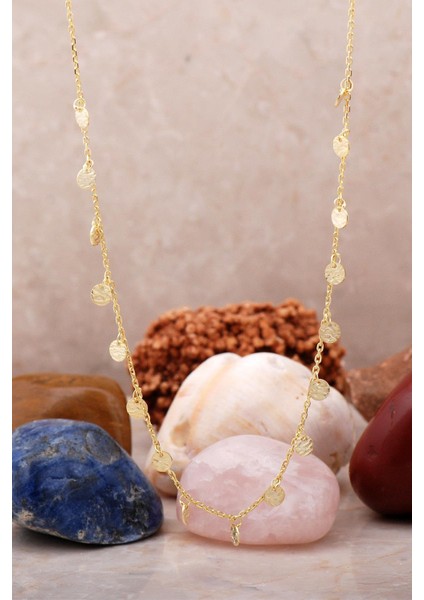 Yaldızlı Gümüş Choker Kolye, Şık ve Zarif Takı Tasarımı, 7241