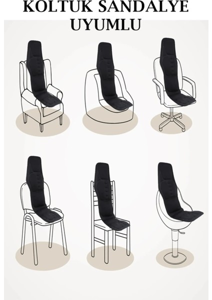 Portatif Masaj Minderi, Tireşim ve Noktasal Isı, 8 Modlu, Rahatlatıcı Koltuk Masajı fiyatları
