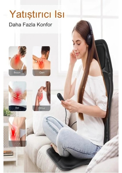 Portatif Masaj Minderi, Tireşim ve Noktasal Isı, 8 Modlu, Rahatlatıcı Koltuk Masajı fırsatları