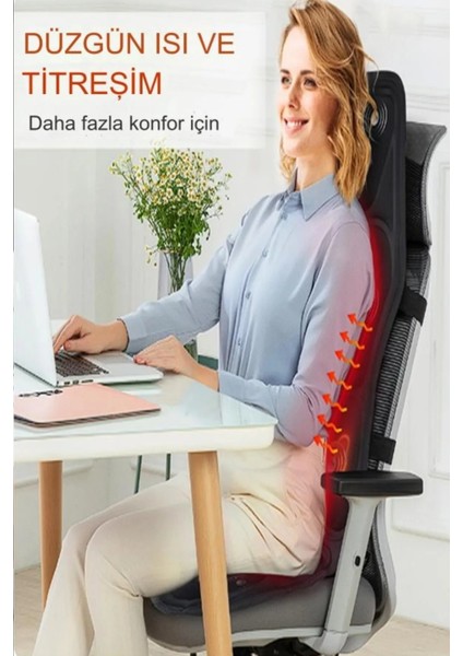 Portatif Masaj Minderi, Tireşim ve Noktasal Isı, 8 Modlu, Rahatlatıcı Koltuk Masajı indirimleri