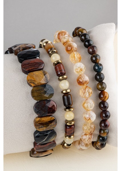 Girişken Cesur Kadınlar Için Doğal Taş Bileklik Seti, Enerji ve Şıklık Sağlar. fiyatları