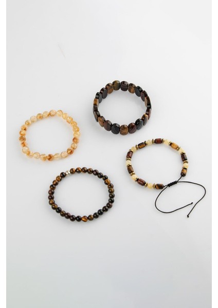 Girişken Cesur Kadınlar Için Doğal Taş Bileklik Seti, Enerji ve Şıklık Sağlar. fırsatları