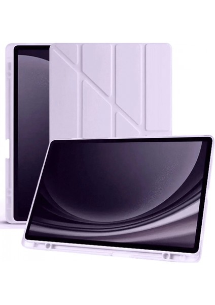 Samsung Galaxy X610 Tab S9 Fe Plus 12.4 Kılıf Kalemlikli Mars Tablet Kılıfı - Açık Mor fiyatları