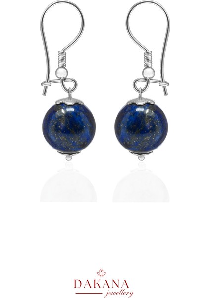 Doğal Taş Terazi Burcu Gümüş Küpe, Mavi, Sertifikalı fiyatları