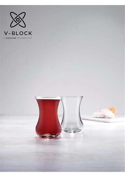 42381S00 V Block Ince Belli 6'lı Çay Bardağı modelleri