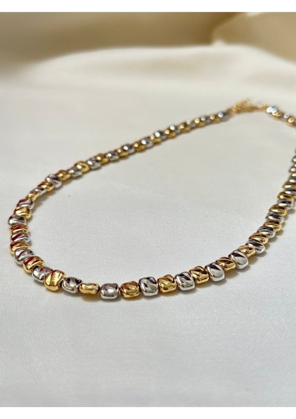 Çift Renk Ezme Model Kolye - Özel Tasarım, Zarif ve Şık Takı fiyatları