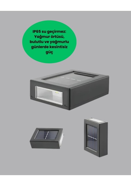 Buğz Güneş Enerjili Su Geçirmez LED Duvar Lambası fırsatları