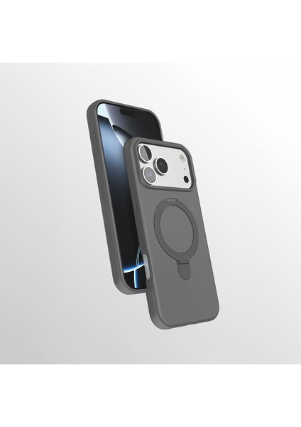 Apple iPhone 17 Pro Kılıf M-Safe Şarj Özellikli Standlı Zore Samara Kapak