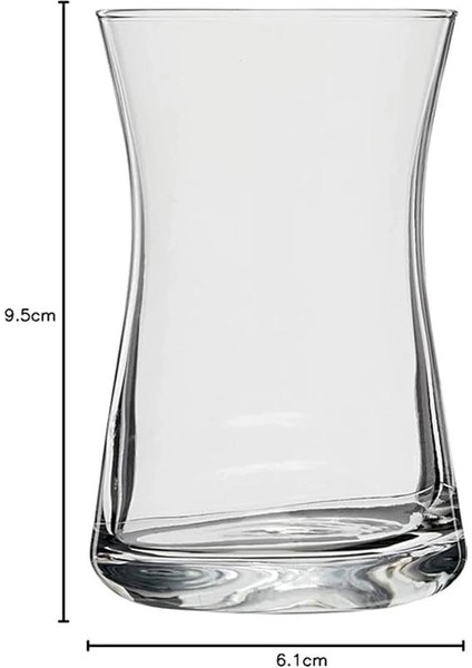 Heybeli Cam Çay Bardağı Seti, Sade, 6 Parça, Şeffaf, 170 cc indirimleri