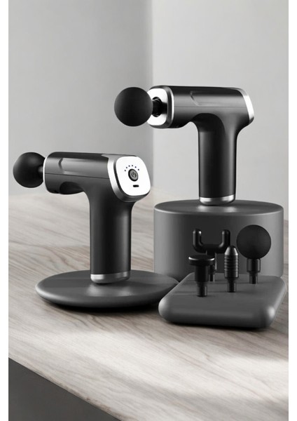 4 Başlıklı Masaj Tabancası, Kas ve Vücut Rahatlatıcı, Şarjlı ve Hafif Tasarım modelleri