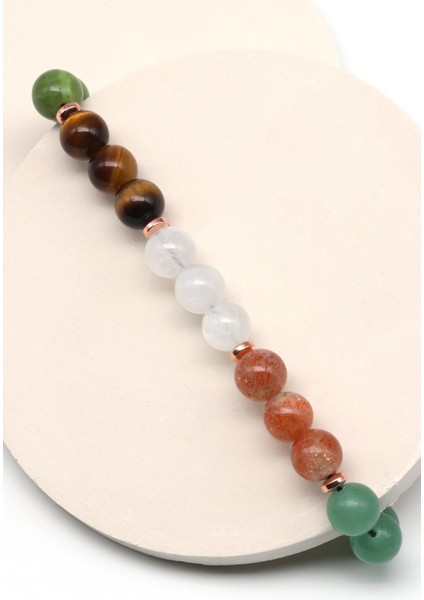 Ikizler Burcu Taşlarıyla Doğal Taş Makrome Bileklik 8 mm Küre Kesim fiyatları