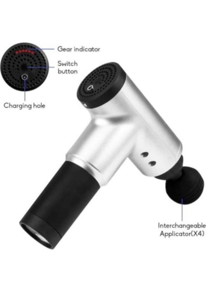 4 Başlıklı ve 6 Hızlı Silah Masaj Aleti, Tüm Vücut Için Güçlü ve Rahatlatıcı fiyatları