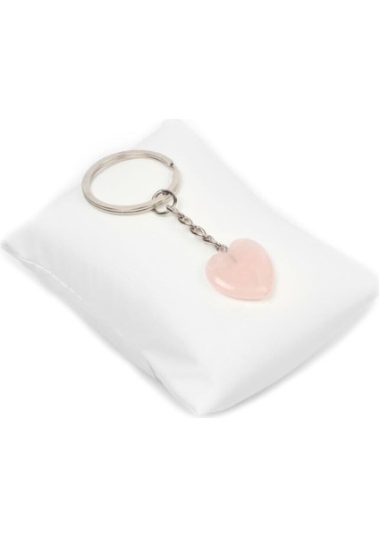 Doğal Pembe Kuvars Kalp Anahtarlık, Şık ve Hediye Seçeneği modelleri