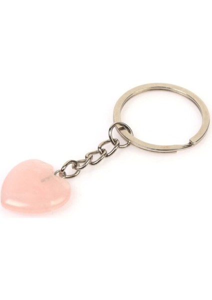 Doğal Pembe Kuvars Kalp Anahtarlık, Şık ve Hediye Seçeneği fırsatları