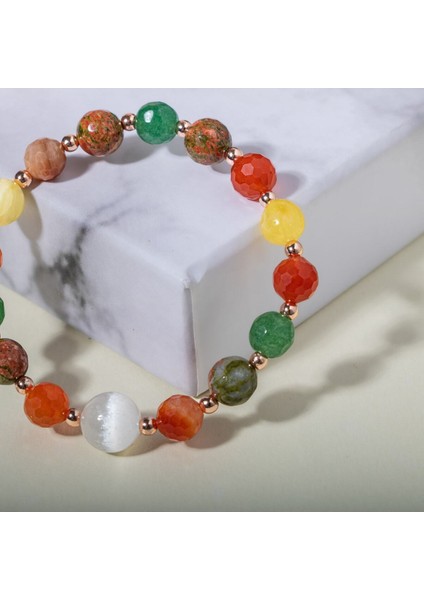 Doğal Taşlı, Sağlıklı ve Şık Hamilelik Bilekliği, Enerjik ve Güzel Hissettirir.