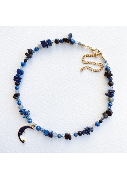 Lacivert Şık Kolye, Zarif Tasarım, Günlük ve Özel Kullanıma Uygun. modelleri