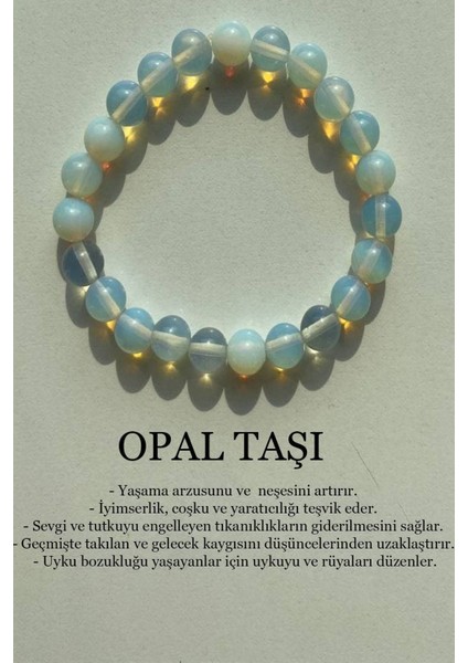 Su Mavisi Opal Taşlı Doğaltaş Bileklik, Şıklık ve Zarafet Için Harika Bir Seçim fiyatları