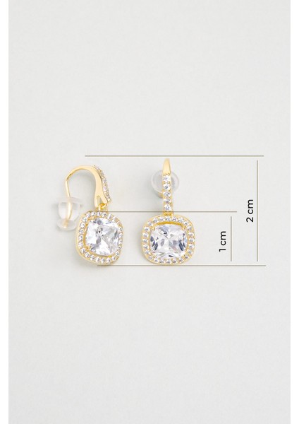 Parlak Sarı Altın Kaplama Gümüş Sallantılı Küpe, Zarif ve Şık Takı Tasarımı fiyatları