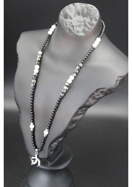 El Yapımı Siyah Akik Kolye, Kartal Pençesi Tasarımı, Doğal Taş, Şık ve Özgün Aksesuar fırsatları